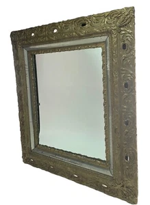 Antique Large Mirror Ornate Rococo Gold Gilt Wood Plaster Carving Baroque 30x26” - Picture 1 of 12