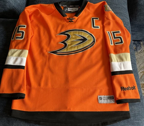 Anaheim Ducks - Ryan Getzlaf Reebok  Stadium Series 2014 Orange Jersey Large Cover