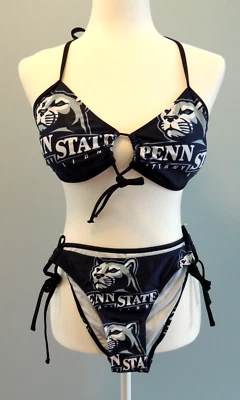 NUEVO Bikini de cuerda Penn State Nittany Lions para mujer talla S traje de baño bikini de 2 piezas Foto 1 de 4