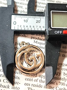 GUCCI ZIPPER PULL LARGE 25 MM SILVER DOUBLE SIDED - Picture 1 of 3