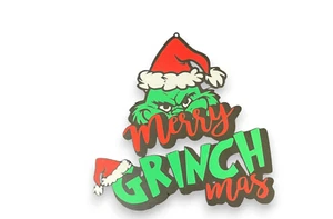 2 pivce Grinch Christmas Decorations Hanging Signs Door Ornaments - Picture 1 of 9