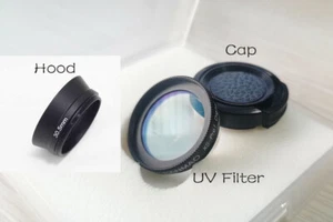 ProScope UV Lens Filter + Lens Cap + Hood for Rollei 35 series 35 35T 35TE 24mm - Picture 1 of 11