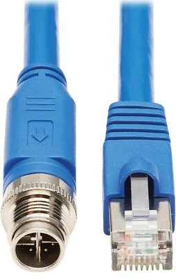 Tripp Lite M12 X-Code Cat6a экранированный кабель Ethernet, кабель M12/RJ45, 10G F/UTP... - Изображение 1 из 4