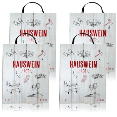 Hauswein Rot, halbtrocken, Bag-in-Box, sortenreines Weinpaket (4x3,0l) - Bild 1 von 4