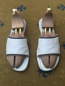 Gucci Sandals Shoes Slider White UK 9 US 10 43 Mens Web Green Red Monogram G - Picture 1 of 9