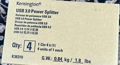 Pack of 4 Kensington USB 3.0 Power Splitter - Image 1 of 2