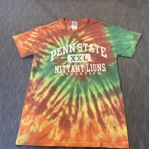 Custom Batik hell buntes Penn State Nittany Löwen T-Shirt Erwachsene S - Bild 1 von 6