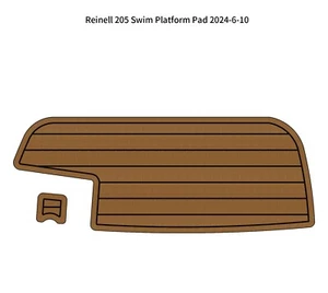 Reinell 205 Swim Platform Pad Boat EVA Foam Faux Teak Deck Floor Mat Adhesive - Picture 1 of 18