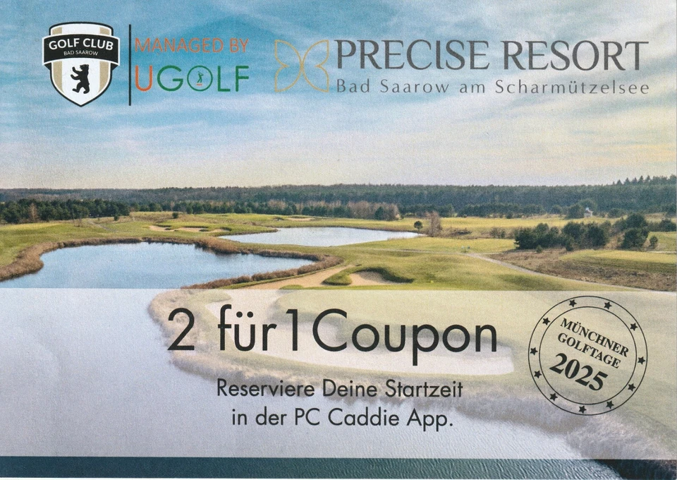 2 für 1 Greenfee Gutschein im Golf Club Bad Saarow | Wert: 139,00 € - Bild 1 von 1