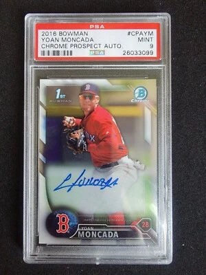 Yoan Moncada 2016 Bowman cromo automático PSA 9 Foto 1 de 2