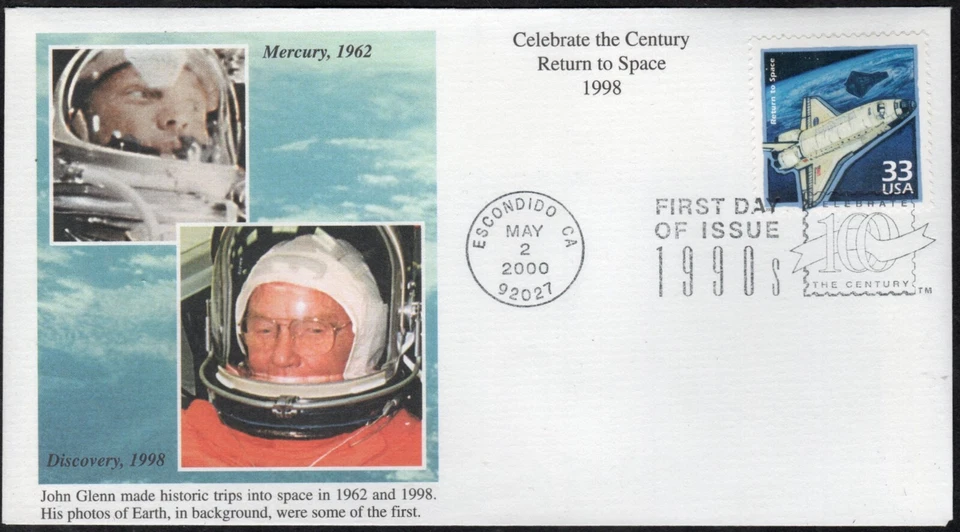 US Scott #3191h Celebrate the Century-1990s "Return to Space", FDC - Image 1 of 1