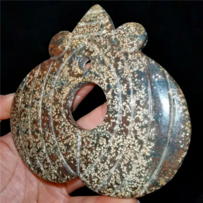 Chinese old rare jade Jadeite hand-carved pendant necklace statue  cicada - Изображение 1 из 4