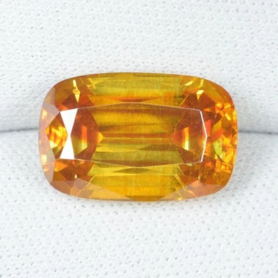 9.78 ct SPARKLING YELLOW MULTI SPARKLING NATURAL SPHALERITE CUSHION C Vdo GER AC - Image 1 of 2
