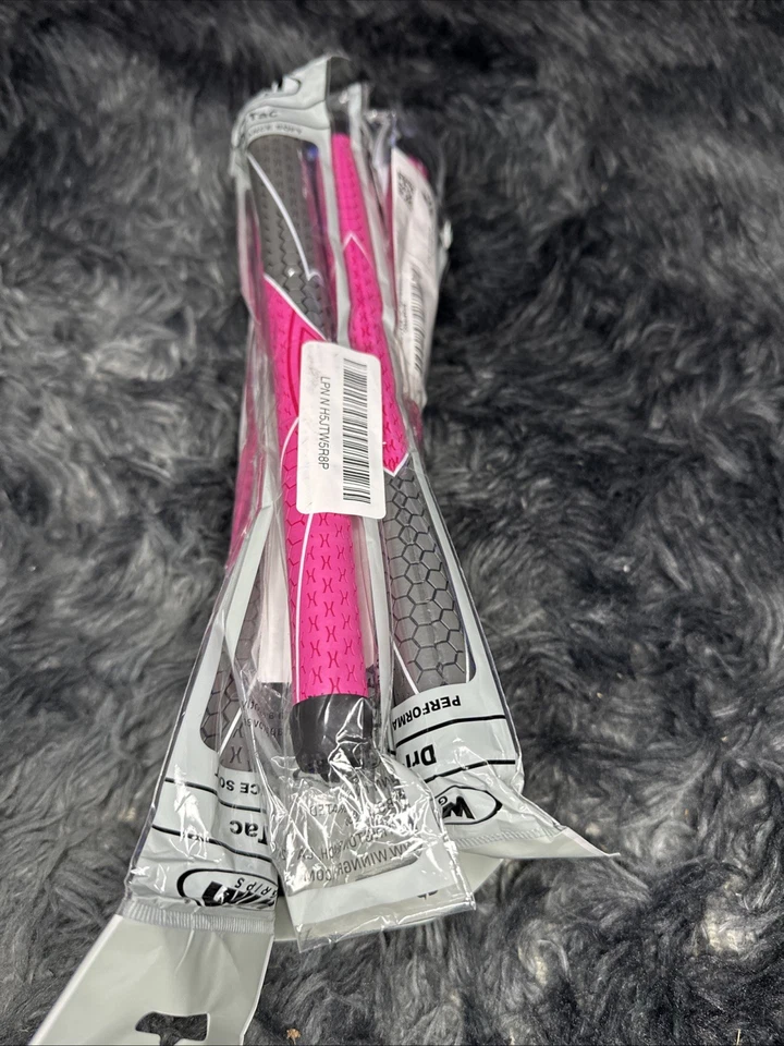 Winn Dri-Tac 3DT-GPK女式高尔夫握把-粉色/黑色,**8 件装*** — 第 1/1 张图片