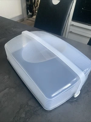 Tupperware XXL Super Bäcker breiter Kuchenbehälter Tortenbehälter transparent - Bild 1 von 4
