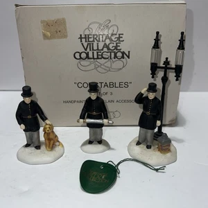 Dept. De colección 56 Heritage Village Collection Constables 5579-4 Retirado 1991 Juego de 3 - Imagen 1 de 10
