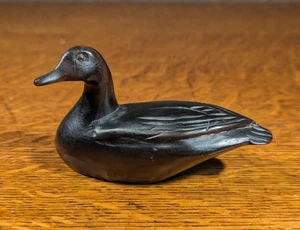 Vintage Hand Carved Duck Primitive Folk Art Small Carved Wood Duck Home Decor - Picture 1 of 11