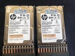 x2 Each = HP EG0300FCVBF 300GB 2.5" 6Gb/s 10K RPM SAS Hard Drive P/N: 693569-001 - Afbeelding 1 van 4