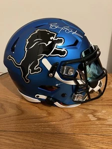 BARRY SANDERS SIGNED DETROIT LIONS ALTERNATE SPEEDFLEX HELMET SCHWARTZ COA - Picture 1 of 8