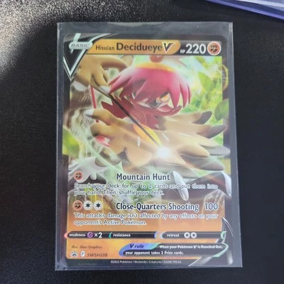 Hisuian Decidueye V SWSH238 SWSH: Sword & Shield Promo Cards Holo NM/MT - Image 1 of 2