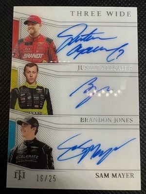 2023 National Treasures Racing Three Wide Allgaier/Jones/Mayer /25 Nascar - Image 1 of 2