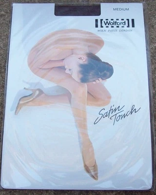 Wolford Satin Touch Tights, Size Medium in Coca - Image 1 of 3