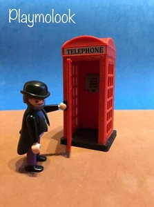 CABINA TELEFÓNICA ROJA impresa en 3D a escala Playmobil. Figuras de Playmobil no incluidas. - Imagen 1 de 6