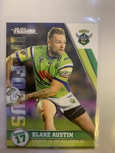 2018 NRL Traders Player in Focus Card Blake Austin Canberra Raiders 45 Of 82 - Picture 1 of 2