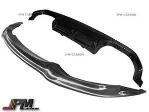 For 2015 up BMW F80 M3 F82 M4 V Type Carbon Front Lip & P Type Carbon Diffuser - Picture 1 of 3