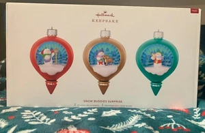 Hallmark 2019 Ornament Set Snow Buddies Surprise LIMITED EDITION Neu - Bild 1 von 4
