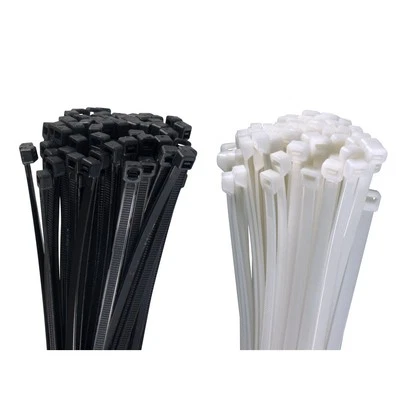 PROTECO Fascette per cavi UV stabili bianche nere larghe lunghe strette resistenti ai riso nylon robuste forti