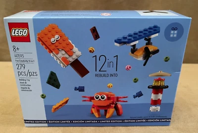 40593 LEGO Fun Creativity 12 en 1 Set 279 piezas Nueva caja sellada helado de cangrejo Foto 1 de 4