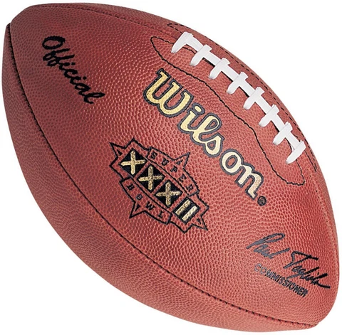 SUPER BOWL XXXII 32 Authentic Wilson NFL Game Football - DENVER BRONCOS Cover
