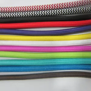 Cable de luz de tela trenzada vintage flexible de 3 núcleos cable flexible Reino Unido - Imagen 1 de 22
