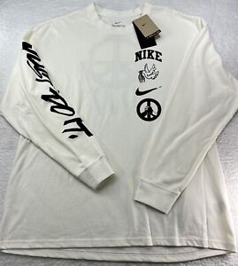 Nike Basketball Peace Move 2 Zero Sustainable Graphic Long Sleeve T-Shirt Sz XL
