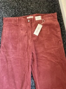 Nuovissimi Grazers Caviglia Larga in velluto a coste in terracotta morbida ROPP £40 TAGLIA 18 REGOLARE - Foto 1 di 24