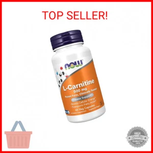 NOW Foods Supplements, L-Carnitine 500mg, Purest Form, Amino Acid, Fitness Suppo - Picture 1 of 2