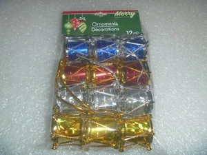 12 Very Tiny Shiny Christmas Drum Set Ornaments "New" By Merry Christmas House - Picture 1 of 4