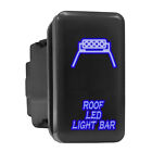 ROOF LED BAR Blue LED Backlit Switch Tall Push Button 1.54"x 0.83" (Fit: Toyota)