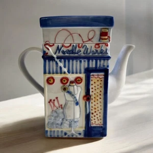 Interesting NEDDLE WORKS (“For Sale”) Teapot/Tea Pot - Picture 1 of 9
