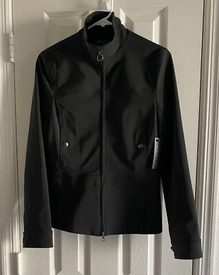 Abrigo chaqueta cortavientos negra con cremallera Theory talla M $370 nuevo con etiquetas Foto 1 de 4