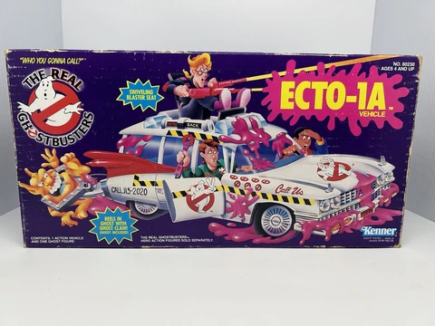 Kenner ECTO-1A Vehicle Ghostbusters 1989 Opened Cover