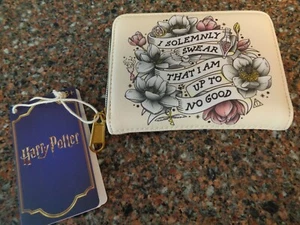 Harry Potter Marauder's Map Floral Zipper Wallet Loungefly Hogwarts NWT - Picture 1 of 12