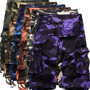 Mens Tactical Military Combat Cargo Shorts Pants Casual Camo Army Half Trousers - Picture 1 of 21
