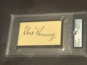 Caligraphy Level GENE TUNNEY SIGNED CUT AUTOGRAPH PSA Slabbed Gorgeous Auto - Picture 1 of 2