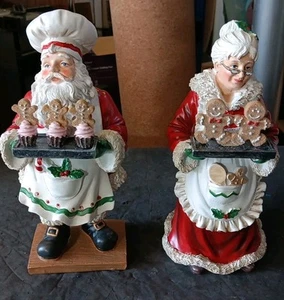 2017 HOBBY LOBBY Babbo Natale e Signora Claus - I panettieri di pan di zenzero RARO - Foto 1 di 9