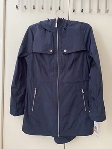 Michael Kors ladies navy hooded parka Sz S BNWT - Picture 1 of 8