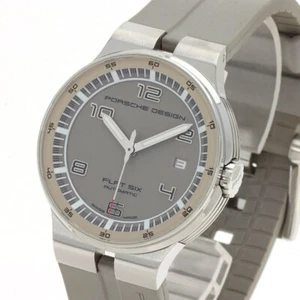 Porsche Design Watch P6351 Flat Six Stainless Steel/Rubber Men's Automatic - Picture 1 of 11