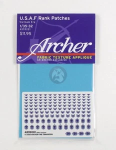 Archer 1/35 (auch 1/32) USAF Rank Patches Vietnam (über 130) [Stoff] AR99081 - Bild 1 von 1