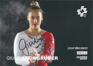 GIULIA STEINGRUBER (SUI) - TURNEN - Weltmeister;Olympiasieger -Originalautogramm